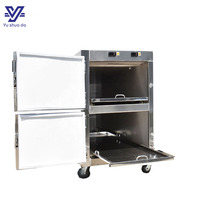Réfrigérateur et congélateur de morgue en acier inoxydable à 2 portes, design humanisé, capacité 3,4 m, température réglable de -15°C à 5°C, certifié CE