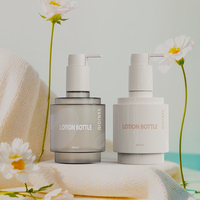 Bouteilles à pompe PET de haute qualité 300 ml, impression couleur personnalisée, sans BPA, pour gel douche, savon liquide, shampoing, contenants de stockage pour soins de la peau