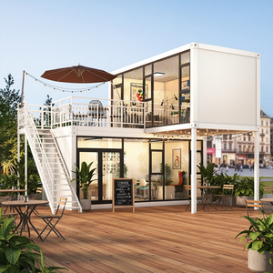 Casa Container in Vetro di Lusso a 2 Piani, Prefabbricata, Mobile, Durevole, con Pareti in Vetro, per Appartamenti, Hotel, Uffici, Installazione Rapida - Product Image 1