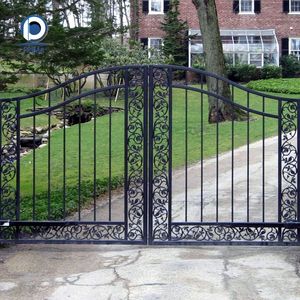 Portail en fer forgé de style <span class=keywords><strong>sud</strong></span>-<span class=keywords><strong>ouest</strong></span> Prima |   Entrée de <span class=keywords><strong>villa</strong></span> en verre dépoli et ornementation sculptée avec design intimité - Product Image 5