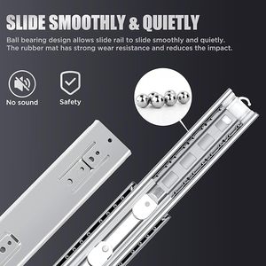 Yenuo mở rộng đầy đủ bóng mang ngăn kéo đường ray (1 cặp)-250 lbs tải, 12-40 inch Side mount Fit Home & Thương mại lưu trữ - Product Image 3