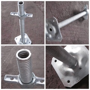 Điều chỉnh giàn giáo rỗng cơ sở Jack nhúng nóng mạ kẽm Q235 thép carbon cho giàn giáo hỗ trợ Thang giàn giáo các bộ phận - Product Image 2