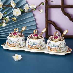 Luce di Lusso Creativo Per La Casa In Ceramica Da Tavola Olio Sale Salsa di Aceto Bottiglia di Condimento Vaso di Spezie Condimento Scatola Combinazione <span class=keywords><strong>Set</strong></span> - Product Image 3