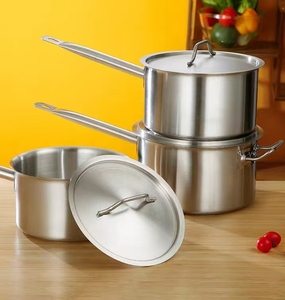 Batterie de cuisine de cuisine commerciale de vente chaude ensemble de pot à lait en acier inoxydable capuchon à <span class=keywords><strong>induction</strong></span> <span class=keywords><strong>casserole</strong></span> profonde <span class=keywords><strong>pour</strong></span> restaurant hôtel - Product Image 5