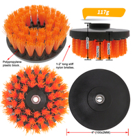 Offre Spéciale – Brosses de Nettoyage Électriques Sans Tige Creuse de 4 Pouces avec Filetage M10 pour Voiture, Roues, Salle de Bain et Cuisine