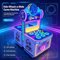 Machine de jeu Whack-a-Mole à monnayeur pour deux joueurs, jeu d'arcade de récompense par percussion au marteau pour parcs d'attractions et centres de jeux