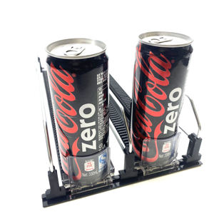 Sistema de deslizamiento de rodillos de gestión con resorte, estante de botella de bebida, organizador de bebidas para empujador de nevera - Product Image 1