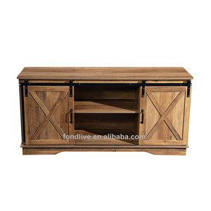 Moderno rustico porta stalla scorrevole in legno porta <span class=keywords><strong>TV</strong></span> Stand nuovo stile industriale pannello estensibile per soggiorno camera da letto casa Hotel - Product Image 6