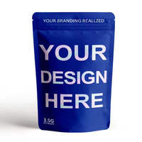 Bolsa de Mylar con Cierre Hermético, Personalizable con Logotipo, a Prueba de Humedad y Olores, para Envasado de Alimentos, 3.5g/7g/1oz/1lb