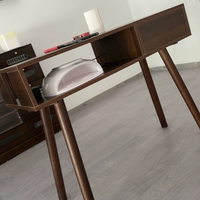 Table de manucure et pédicure portable en bois massif noir, style luxe, design moderne, best-seller, pour salon de beauté