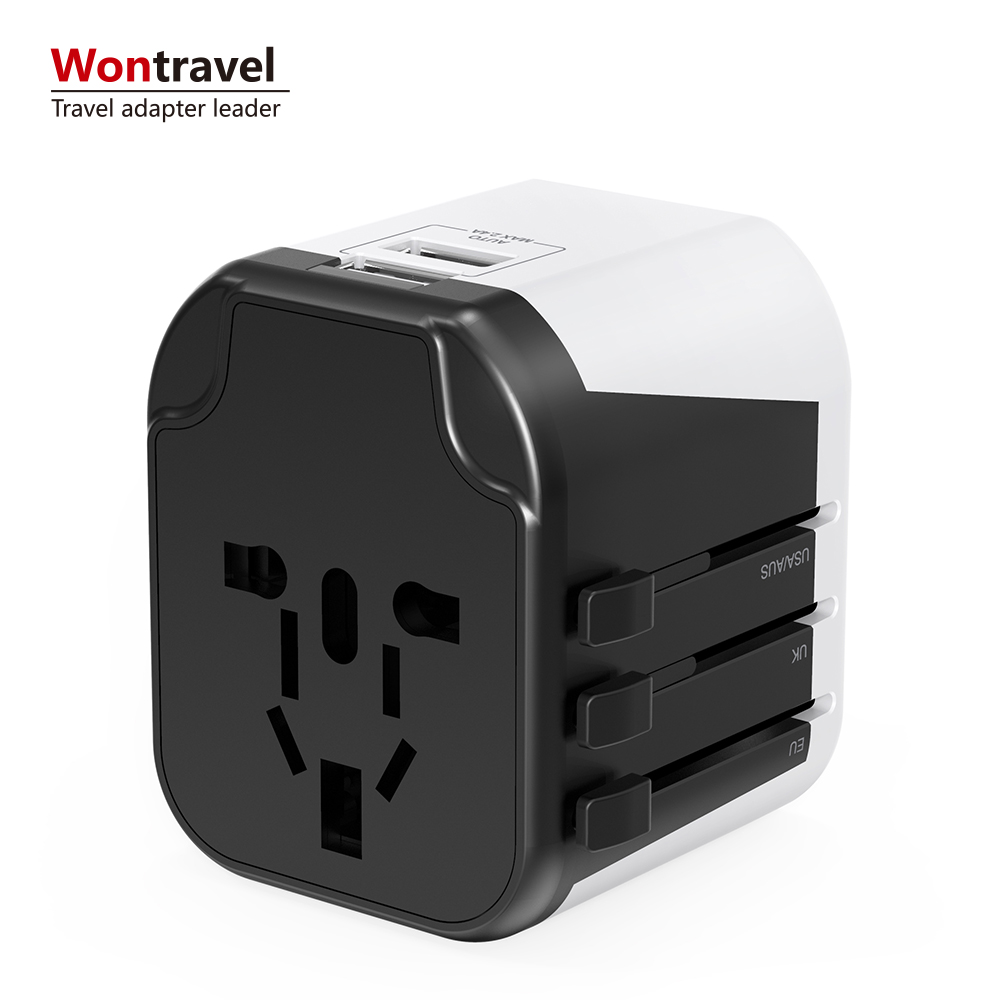 Wontravel универсальный адаптер путешествия портативный 2usb быстрое зарядное устройство стены зарядное устройство адаптер