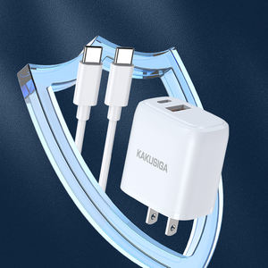KAKUSIGA высококачественный набор зарядных устройств для сотового телефона PD20W + QC3.0 US быстрое зарядное устройство для телефона с Type-C на Type-C - Product Image 5