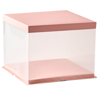 Boîte à gâteau transparente en PET, écologique, jetable, pour fête d'anniversaire, boîte cadeau, support à gâteau d'anniversaire