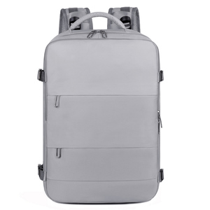 Sac à dos multifonctionnel antivol en tissu Oxford imperméable avec fermeture éclair, séparation sec/humide, design géométrique, port USB – Vente en gros usine, haute qualité - Product Image 2