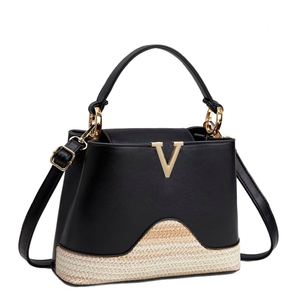 Bolsos de Mano de Lujo de Cuero PU de Alta Gama para Mujer, Bolsos Tote de Paja, Bolsos Bandolera - Product Image 4