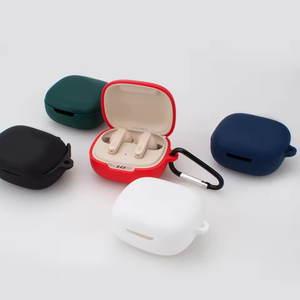 Étui de protection pour écouteurs en silicone souple de qualité supérieure pour <span class=keywords><strong>JBL</strong></span> <span class=keywords><strong>Live</strong></span> Pro + TWS Housse de protection antichoc avec crochet porte-clés - Product Image 5