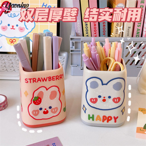 ¡Precio DE DESCUENTO! Gran oferta de Tailandia, mesa de Oficina Creativa, almacenamiento, papelería, precio de fabricación, venta al por mayor, palo de dibujos animados, soporte de bolígrafo de plástico Acrílico - Product Image 6