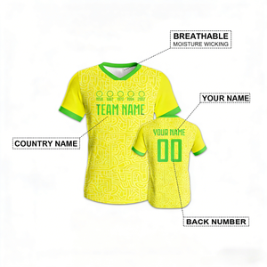 Maglia da Calcio Unisex OEM a <span class=keywords><strong>Maniche</strong></span> <span class=keywords><strong>Corte</strong></span>, Kit da Football Americano Traspirante, Stampato, Anti-umidità, Antibatterico, Taglie Grandi - Product Image 5