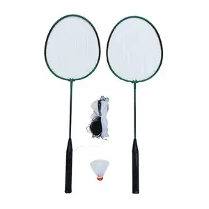 High Quality Mini Portable Cheapest Best Top Brands Name Plastic Cartoon Children Full Carbon Fiber Badminton Racket Net Set