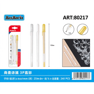 ปากกาเน้นข้อความขนาดเล็กสีเงินสีทองชุดปากกาพลาสติก3ชิ้นสำหรับโรงเรียนและงานศิลปะและงานฝีมือ - Product Image 1