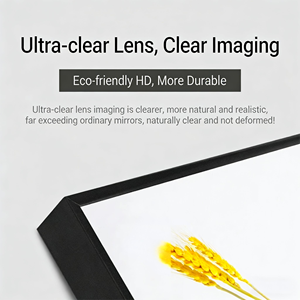 Specchio a figura intera rettangolare ad angolo retto <span class=keywords><strong>in</strong></span> lega di alluminio da parete per soggiorni o camere da letto - Product Image 5