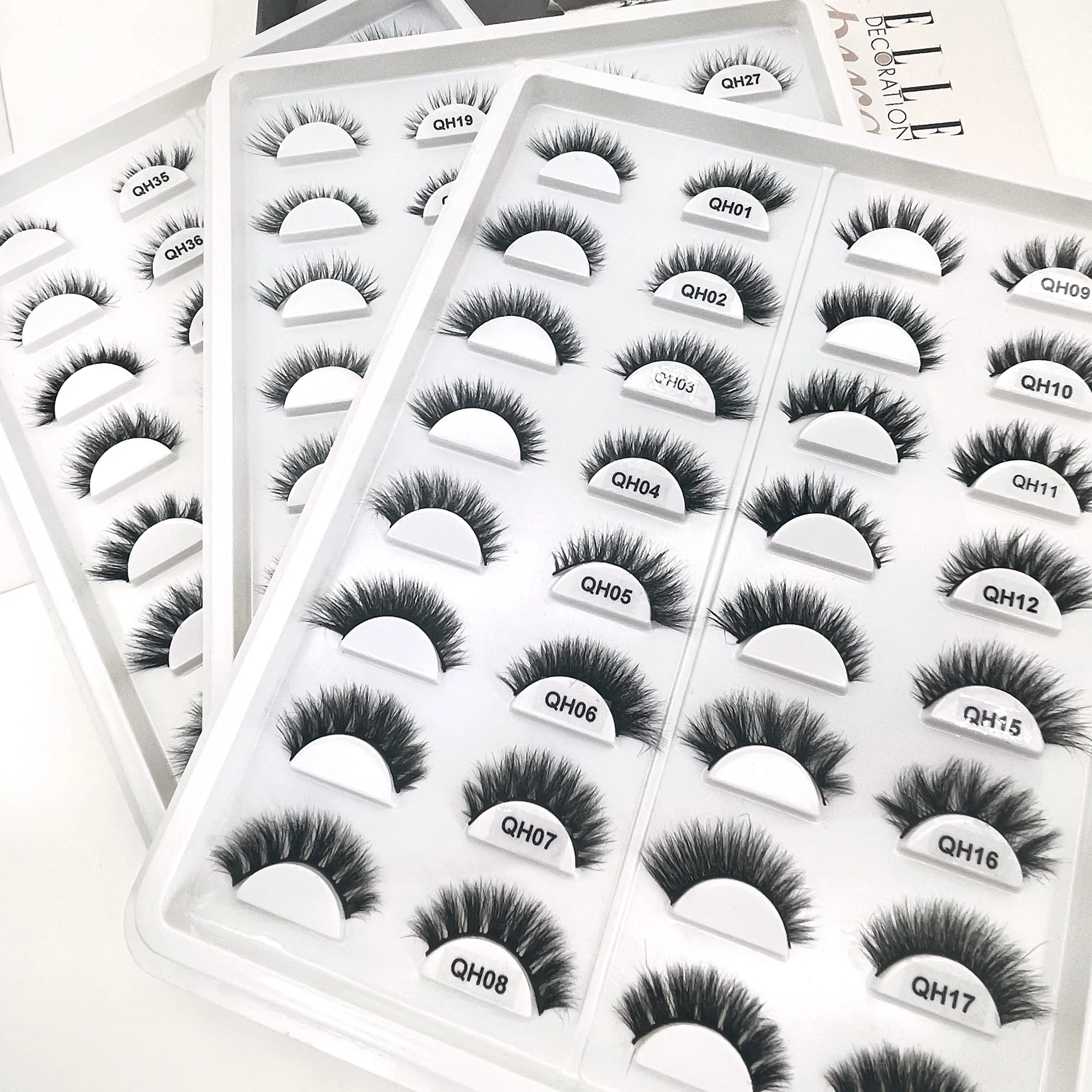 Vente en gros de faux cils de vison cils de marque privée cils avec emballage personnalisé faux cils naturels