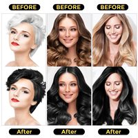 Teinture capillaire liquide semi-permanente pour usage domestique, crème 3 en 1, cheveux gris, ingrédients à base de plantes, couleur naturelle longue durée, qualité cosmétique