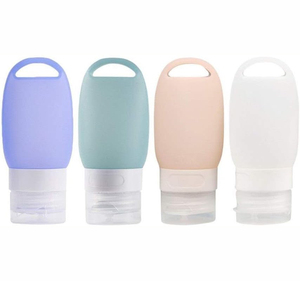 Leakproof Food Grade Silicone <b>Squeeze</b> Reusable Cosmetic Lotion Shampoo <b>Bottle</b> Skin Care Serum BPA Free TSA Approved Travel Size - Product Image 1