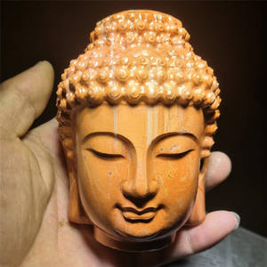 En gros naturel de guérison en pierre de cristal sculpté statue tête de bouddha en cristal de quartz sculpture sculpture de tête De Bouddha pour la décoration - Product Image 6