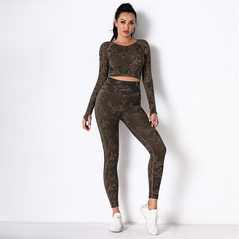 5 colors Fashion Modern Breathable Workout Clothing Women Active Wear Yoga Set hygroscopic and sweat releasing