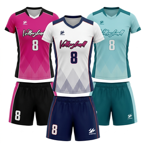 Fabriekslevering op maat gemaakte volleybaltenues, sneldrogend polyester volleybaluniform, unisex volleybaluniformen voor teams & training - Product Image 1