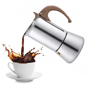 Cafetière Moka en acier inoxydable classique, nouvelle conception OEM, personnalisable, 2 à 6 tasses, économique, <span class=keywords><strong>pour</strong></span> usage domestique - Product Image 3
