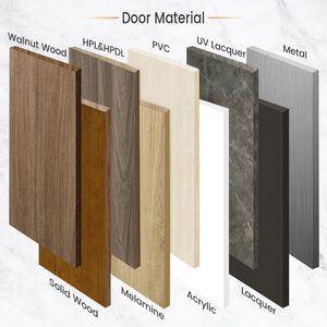 Cho Oppein Hiện đại chất lượng cao ánh sáng màu xám cao gỗ phòng ngủ tủ Tủ đi bộ trong tủ quần áo bộ với 8D keyed gương - Product Image 5