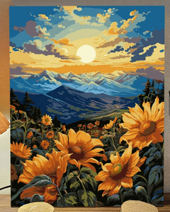 Pintura al Óleo de Girasol de Estilo Moderno, Kits de Pintura por Números sobre Lienzo, Decoración del Hogar, Arte Mural con Motivo Floral - Product Image 5