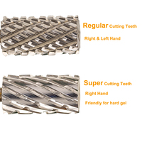 3/32 "Super Cut 6.6mm Efile tête de meulage grand cylindre grand baril lisse haut rond professionnel 4XC forets à ongles carbure