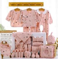 Vente en gros de vêtements pour bébés en coton 100% - Ensembles de 18 pièces - Boîte cadeau pour filles et garçons nouveau-nés - Mode printemps