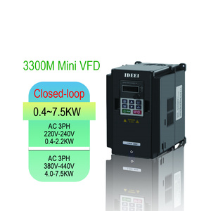 IDEEI 3300M 0.4-7.5KW Monophasé 220V 380V AC-DC-AC Variateur de Fréquence Sans Capteur VFD Vectoriel Mini Industriel - Product Image 6