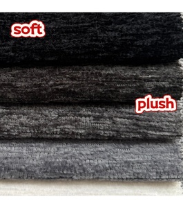 <span class=keywords><strong>Velours</strong></span> chenille brut lourd 430g, tissu uni 100% polyester pour canapés et rembourrage <span class=keywords><strong>de</strong></span> meubles - Product Image 5