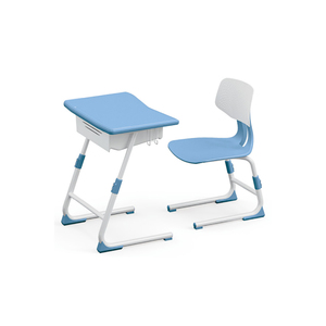 Salle de classe de l'école unique bureau et chaise école enfants bureau plastique métal primaire étudiant ensemble <span class=keywords><strong>pas</strong></span> <span class=keywords><strong>cher</strong></span> prix d'usine réglable - Product Image 1