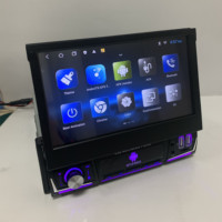 Autoradio 1 Din 7 pouces rétractable avec Bluetooth, GPS et fonction de mise en miroir d'écran