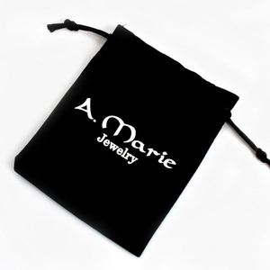 Sac cadeau en velours noir personnalisé à faible MOQ, échantillon gratuit, pochette à cordon, recyclable, imprimé en sérigraphie, estampé à chaud - Product Image 5