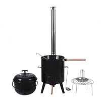 Chaudière en acier émaillé SEJR 17L avec barbecue, cuisine extérieure, chaudière à soupe, marmite, brûleur de cuisinière avec couvercle, four de camping