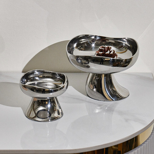 Arredamento moderno interno vassoio in metallo per la casa ornamento Desktop stoviglie di frutta secca piatto per il soggiorno - Product Image 1