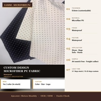 Rouleau de cuir synthétique PU en microfibre floquée de 0,6 mm - pour sièges de voiture, chaussures, sacs, revêtements de canapé, cuir PU