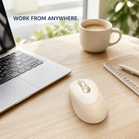 Nouvelle souris ergonomique à moule exclusif 2.4G double mode beige noir 72g rechargeable pour le travail de bureau