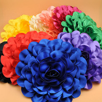 Aksesori hiasan kepala pengantin bunga tiga dimensi buatan tangan, ukuran besar, desain berlebihan, untuk gaun pengantin, pakaian formal, empat musim