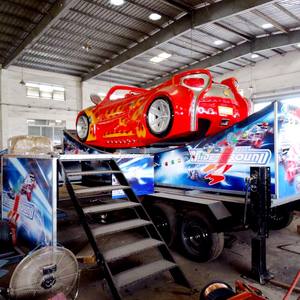 La macchina da gioco per bambini più venduta pista a forma di U 8 posti F1 Mini auto volante giostre <span class=keywords><strong>Crazy</strong></span> Spin Car Ride - Product Image 2