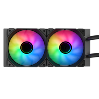 Refroidisseur de processeur PC Ruix 240 mm noir avec interface d'alimentation 3 broches, radiateur pour boîtier d'ordinateur DIY, couleur fixe