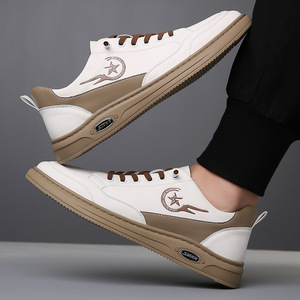 Zapatillas Deportivas Blancas para Hombre, Casuales, de Piel, Cómodas, Antideslizantes, para el Tiempo Libre - Product Image 4