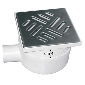 ท่อระบายน้ำด้านข้างแบบยืดหดได้พร้อมตะแกรงสแตนเลสขนาด15x15ซม. น้ำยาทำความสะอาดท่อระบายน้ำ50มม. - Product Image 1